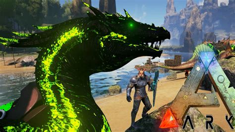 Ark Survival Evolved Badass Poison Dragon Giant Dilo Taming Modded