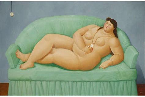 Fernando Botero Naked On Green Sofa Widewalls Hot Sex Picture