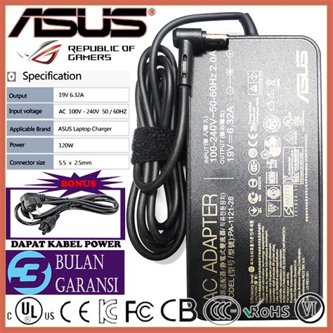 Jual Adaptor Charger Casan ORI Laptop Asus ROG 19V 6 32A 120W GL553