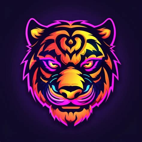 Logotipo De Cabeza De Tigre De Estilo Ne N Foto Premium