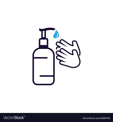 Hand Sanitizer Icon Design Template Isolated Vector Image