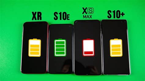 Galaxy S10 Plus Vs IPhone XS Max Vs Galaxy S10e Vs IPhone XR Battery