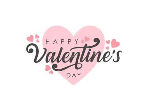 Premium Vector Happy Valentines Day Typography Poster With