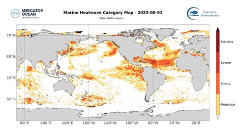 Mercator Ocean Marine Heatwave Bulletin For August Mercator Ocean