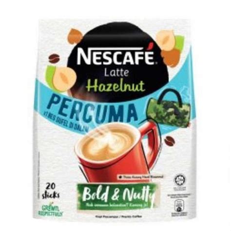 Nescafe Latte Hazelnut Coffee 20 Sticks X 24g