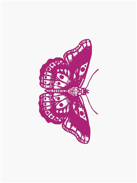 Harry Styles Butterfly Tattoo Sticker For Sale By Ellerbee Redbubble