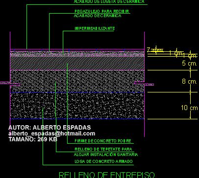 Detalle De Piso Firme Reforzado Con Malla Electro Soldada En DWG 38 76