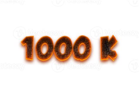 1000 K Subscribers Celebration Greeting Number With Coal Design