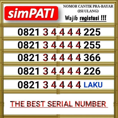 Jual Nomor Cantik Telkomsel Nomor Cantik Simpati Nomer Cantik Nomor