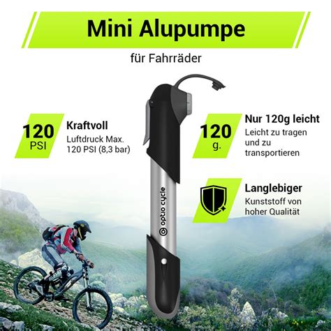 Optio Cycle Mini Fahrradpumpe 120 PSI 8 3 Kaufland De