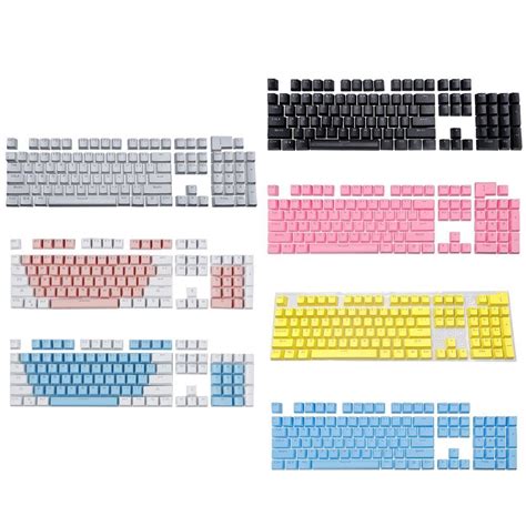 104 Toetsen Abs Keycaps Dubbele Injectie Kleur Uni Grandado