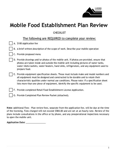 Fillable Online Retail Food Establishment Plan Review Fax Email Print