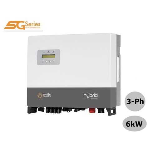 Solis 6kw Hybride 5g Hv Energy Storage Inverter Incl 3 Phase Mete