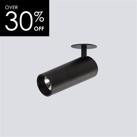 OUTLET Onok Focus 55 R Satin Black LED Recessed Spotlight Darklight