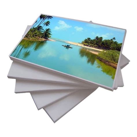 100 Papel Foto Microporoso Brilho 260g A4 Prova Dagua Branco MC