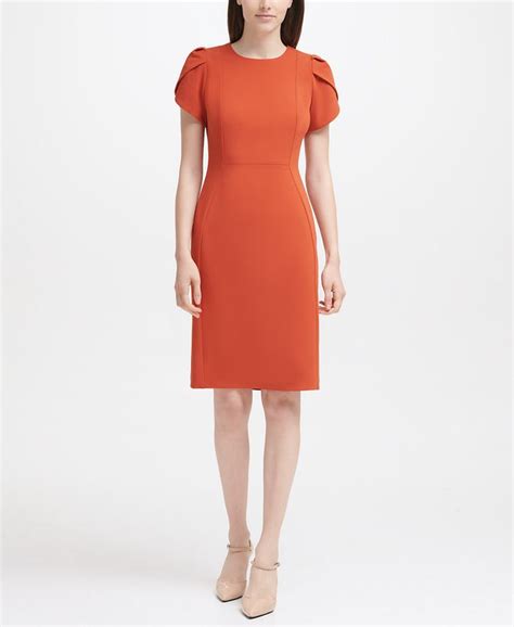 Calvin Klein Tulip Sleeve Sheath Dress Macys