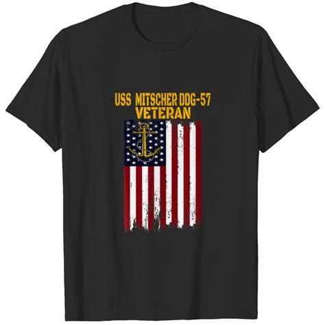 Uss Mitscher Ddg 57 Destroyer Veterans Day Father T Shirt Sold By Gary