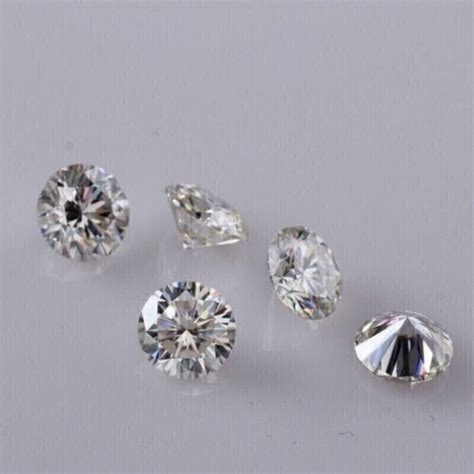 2 CT Natural White Diamond Round Cut 5x5 Mm 5 Pcs VVS1 D Grade