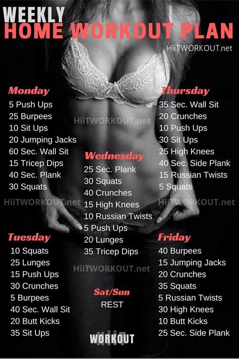 29++ Weekly workout plan for beginners at home men | absworkoutchallenge