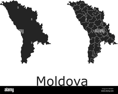 Moldova Vector Maps With Administrative Regions Municipalities