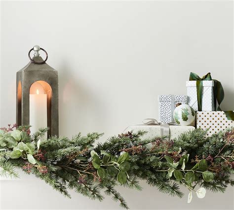 Faux Eucalyptus Pine Garland Pottery Barn