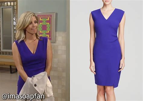 Carly Corinthos Jacks's Blue-Purple Dress - General Hospital, Season 52 ...