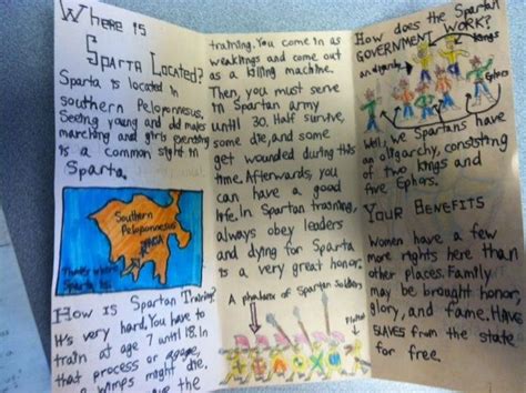 This Is A Sparta Brochure From Our Ancient Greece Unit The Brochure