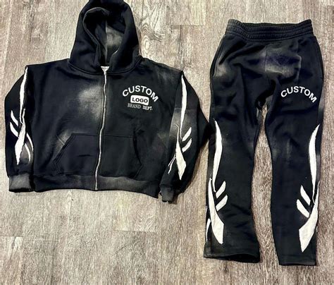 Oem Custom Tracksuits For Men Sweatsuit Hoodie Patchwork Pant Men