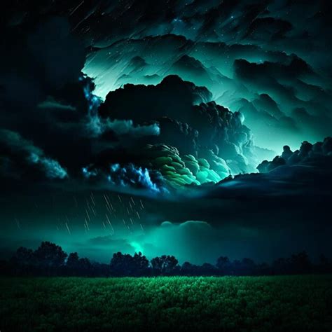 Premium Photo Black Dark Greenish Blue Dramatic Night Sky Gloomy