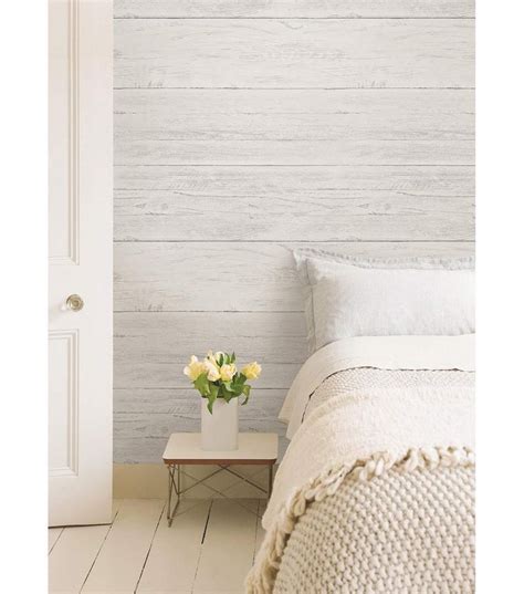 WallPops NuWallpaper Shiplap Peel And Stick Wallpaper JOANN Bedroom