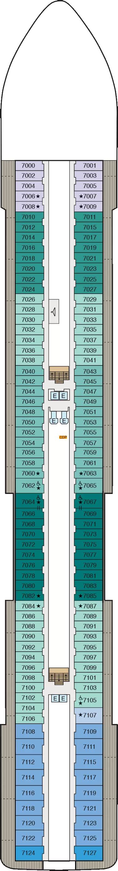 Oceania Vista Deck 7 deck 7 plan | Cruisedeckplans.com