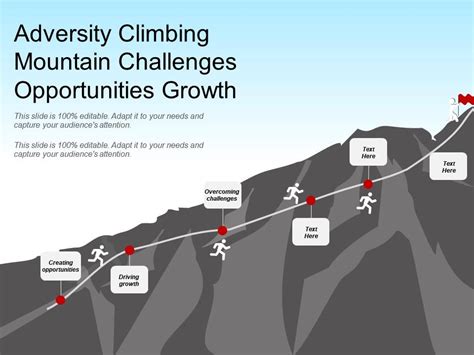 Adversity Climbing Mountain Challenges Opportunities Growth | Graphics ...