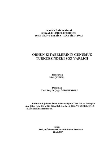 Orhun Kitabeleri Hakkında Bilgi 1