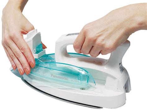 Panasonic Ni L70sr Cordless Iron Curved Stainless Steel Soleplate White Clear