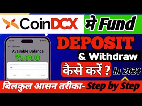 How To Deposit Withdraw Money In CoinDCX Coindcx Me Fund Add Kaise