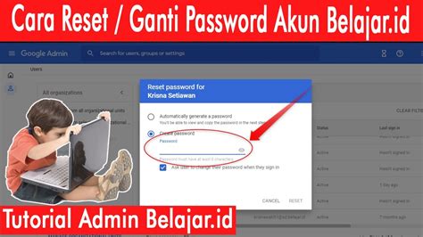 Cara Reset Atau Mengganti Password Akun Belajar Id YouTube