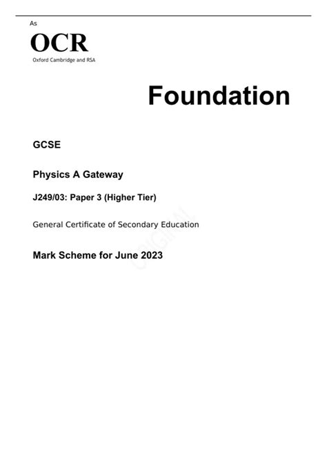 June 2013 Ocr Physics A G485 2