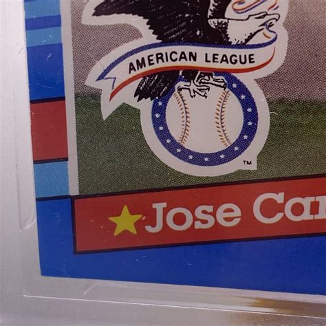 Donruss Jose Canseco A S In Stat Line No Dot After Inc Gma