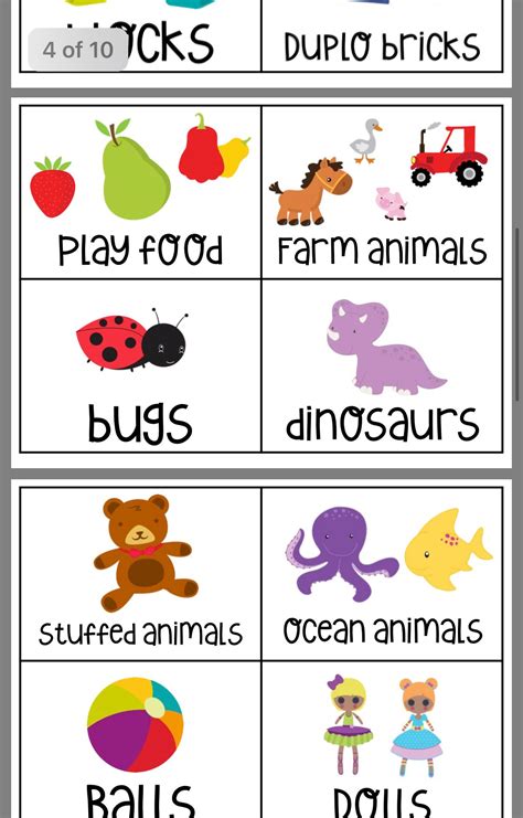 Printable Toy Bin Labels