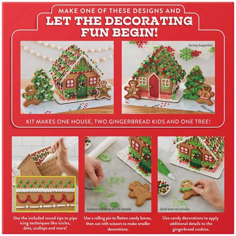 Wilton Deluxe Pre-Built and Ready to Decorate Gingerbread House Kit ...