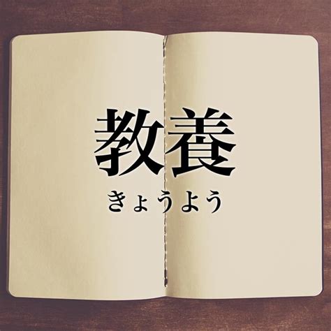 「教養」とは？意味や使い方！例文や解釈 Meaning Book