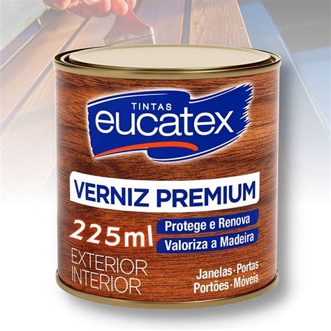 Eucatex Verniz Marítimo Brilhante Premium Natural e Cores 225ml