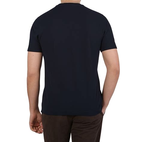 Zanone Navy Blue Ice Cotton T Shirt Baltzar