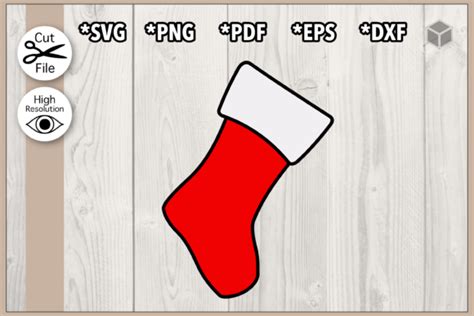 3 Christmas Stocking Svg Cut File Designs Graphics