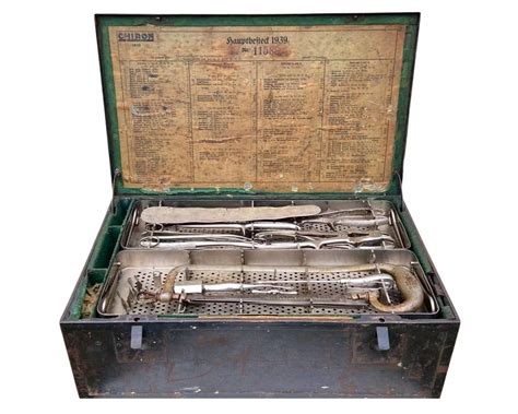 WW2 German 1939 Dated Hauptbesteck Field Hospital Surgical Tool Kit in
