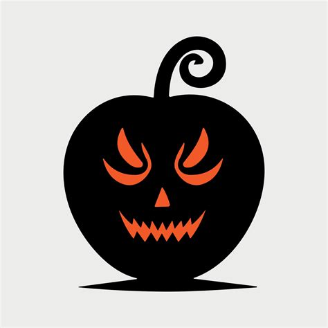 Spooky Halloween Pumpkin Vector Cartoon 29101549 Vector Art At Vecteezy