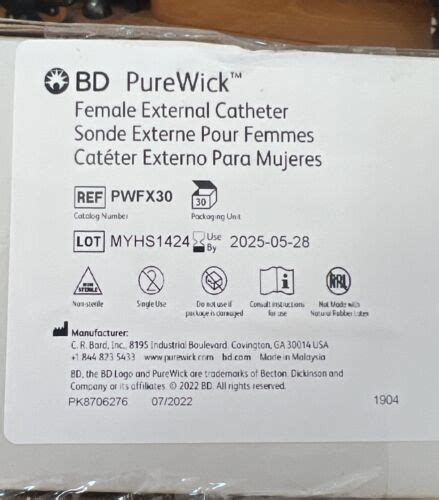 Pwfx30 Box Of 30 Female External Catheters Use With Pure Wick Urine