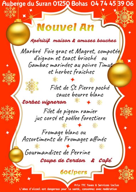 Menu Reveillon De Noel 2018 2023 Cadeau Noel 2023