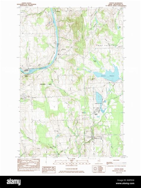 Maine USGS Historical Map Easton 105106 1984 24000 Restoration Stock ...