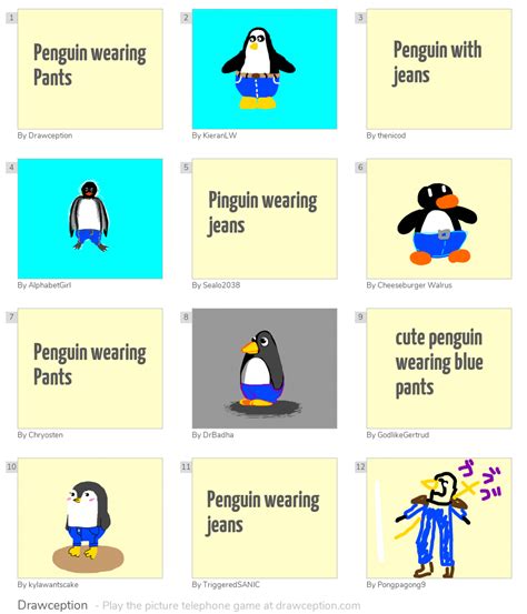 Penguin Wearing Pants Drawception